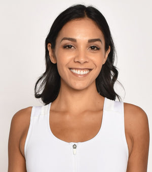 Top Esportivo Postural Para Mulheres Com Zipper