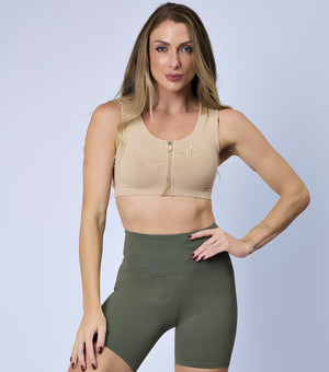 Top Esportivo Postural Para Mulheres Com Zipper