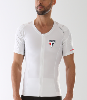 SPFC - Camiseta Postural Masculina - Posture Shirt® Com Zipper