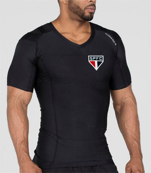 SPFC - Camiseta Postural Masculina - Posture Shirt® Pullover Com Logo Na Esquerda