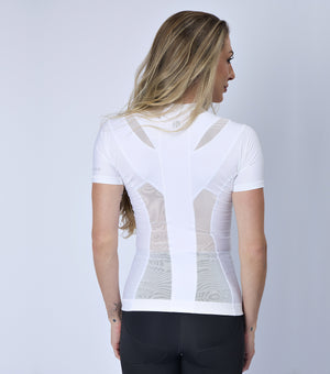 SPFC Camiseta Postural Feminina - Posture Shirt® Com Zipper