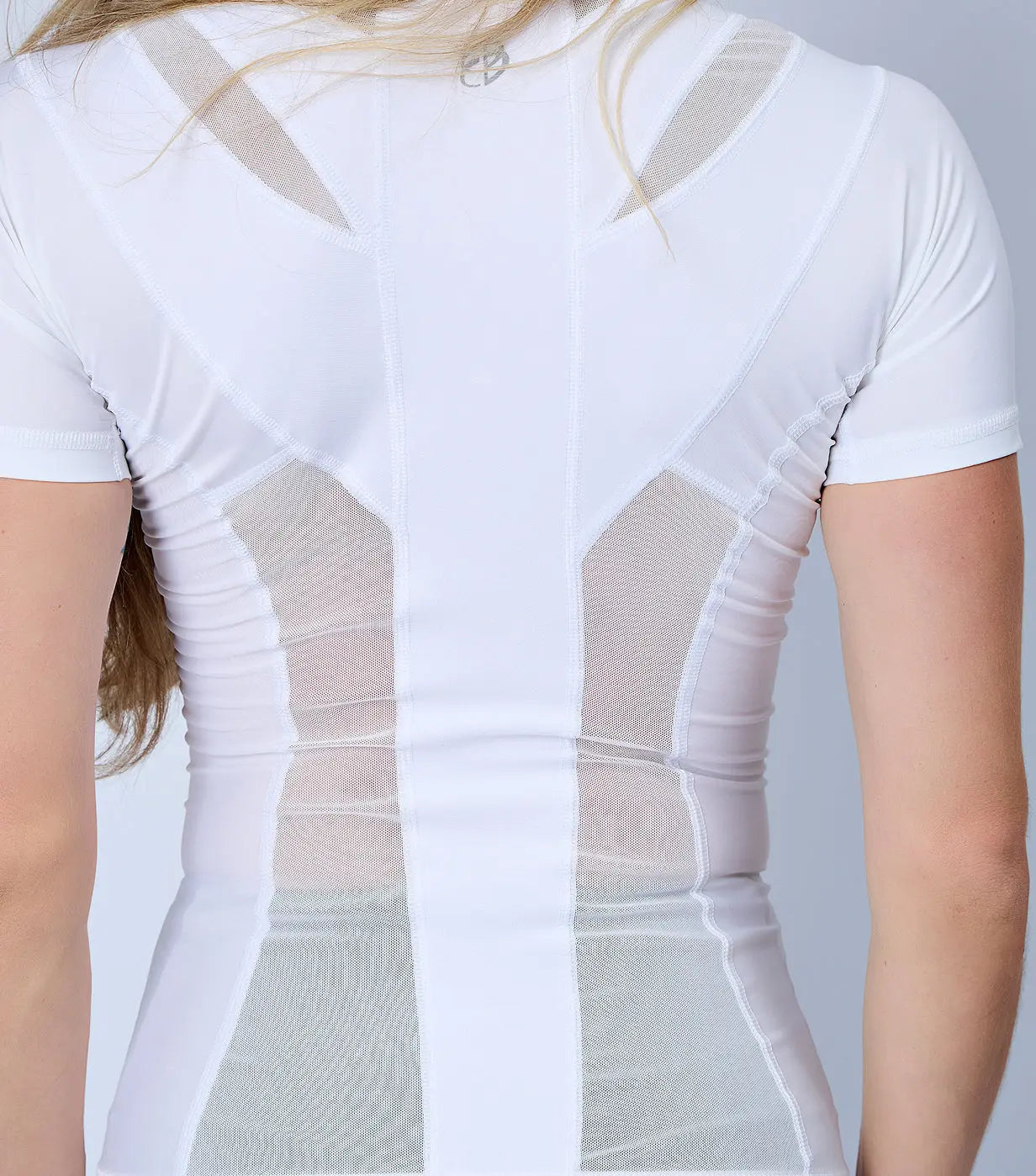 Camiseta postural feminina SPFC com zíper — Alignmed Brasil — foto 7