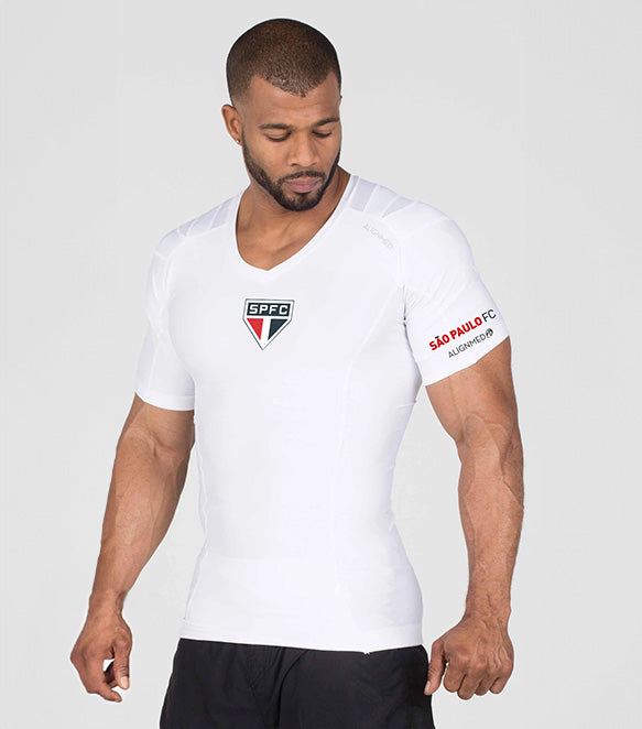 SPFC - Camiseta Postural Masculina - Posture Shirt® Pullover Com Logo No Centro