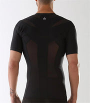 Camiseta postural masculina com zíper Posture Shirt® preta — Alignmed Brasil — foto 2
