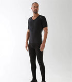 Camiseta postural masculina com zíper Posture Shirt® preta — Alignmed Brasil — foto 3