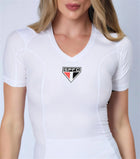 Camiseta postural feminina SPFC pullover com logo central — Alignmed Brasil — foto 3