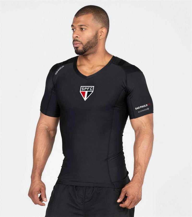 Camiseta postural masculina SPFC pullover com logo central — Alignmed Brasil — foto 1