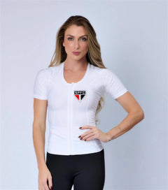 Camiseta postural feminina SPFC com zíper — Alignmed Brasil — foto 1