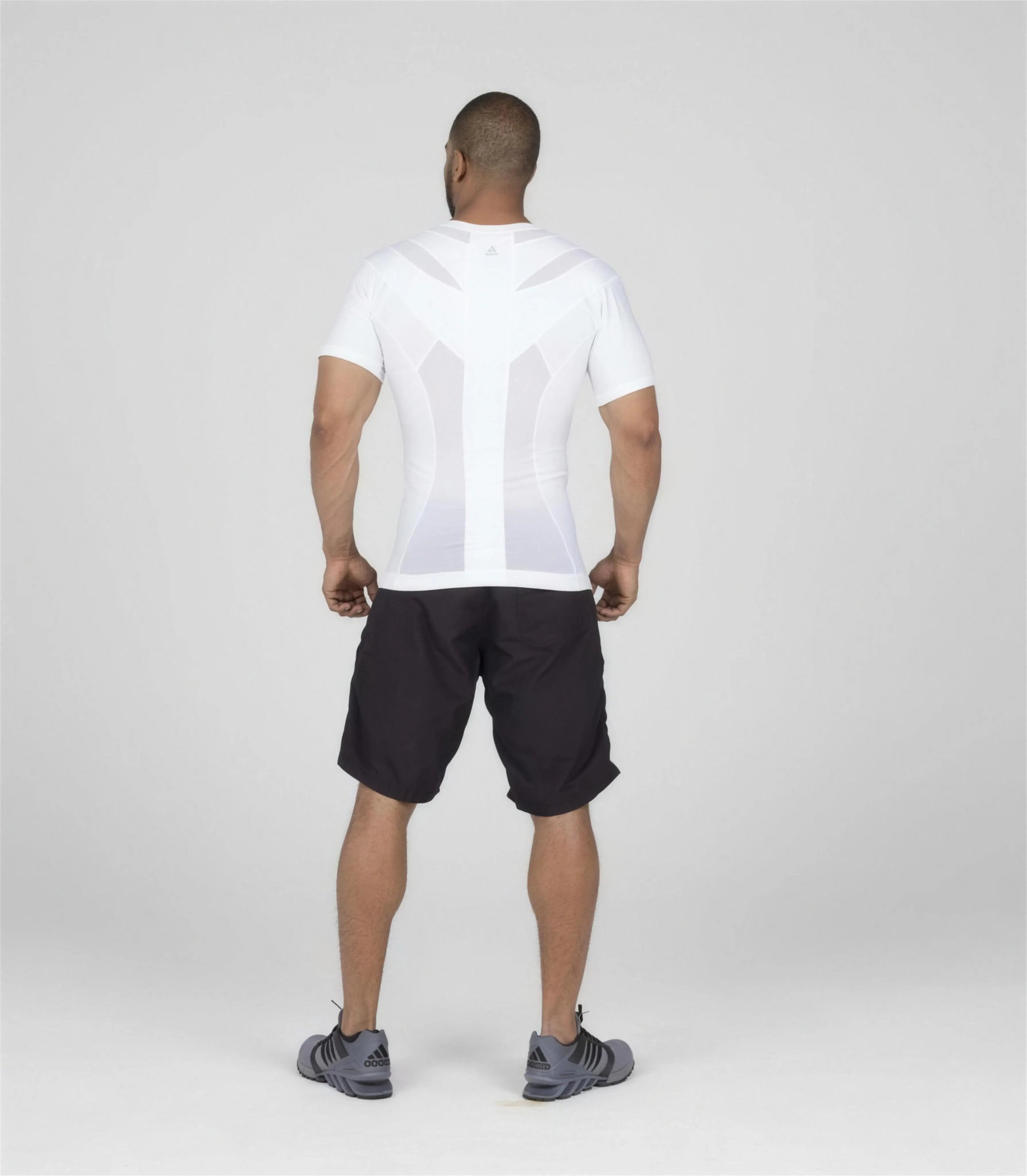 Camiseta postural masculina Posture Shirt® Pullover branca — Alignmed Brasil — foto 4