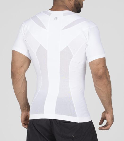 Camiseta postural masculina Posture Shirt® Pullover branca — Alignmed Brasil — foto 1