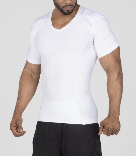 Camiseta postural masculina Posture Shirt® Pullover branca — Alignmed Brasil — foto 2