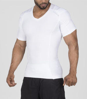 Camiseta Postural Blanca Hombre en Dermofibra Cosmetics